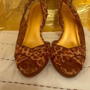 Kelly & Katie Animal Print Sling Back Shoes.